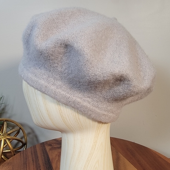 Cover Your Hair - Light Gray Wool Blend Beret Cap Hat Women's One Size - Picture 6 of 12